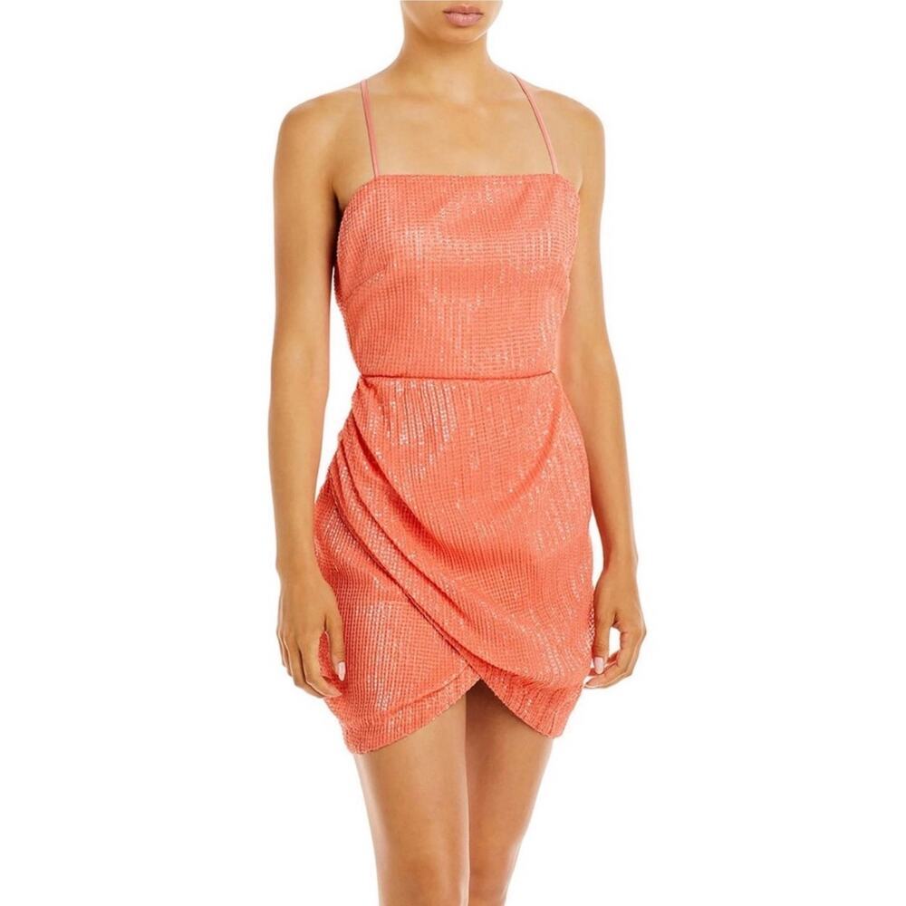 RAMY BROOK RICHIE SEQUINED MINI DRESS IN DECO ROSE NWT